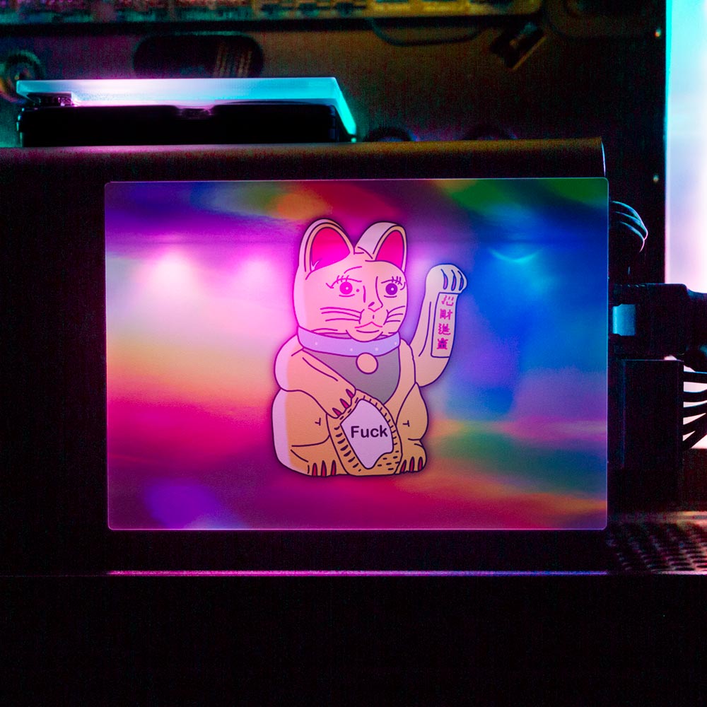 Lucky Cat RGB SSD Cover Horizontal - Javilostcontrol - V1Tech