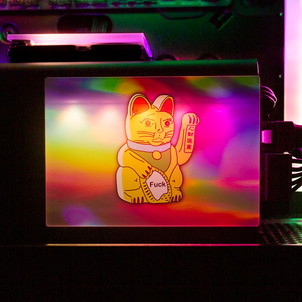 Lucky Cat RGB SSD Cover Horizontal - Javilostcontrol - V1Tech