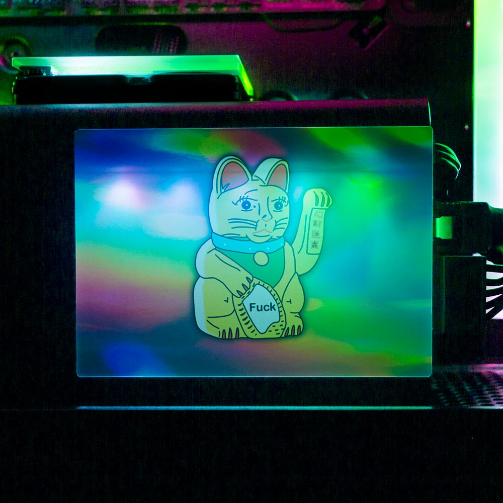 Lucky Cat RGB SSD Cover Horizontal - Javilostcontrol - V1Tech