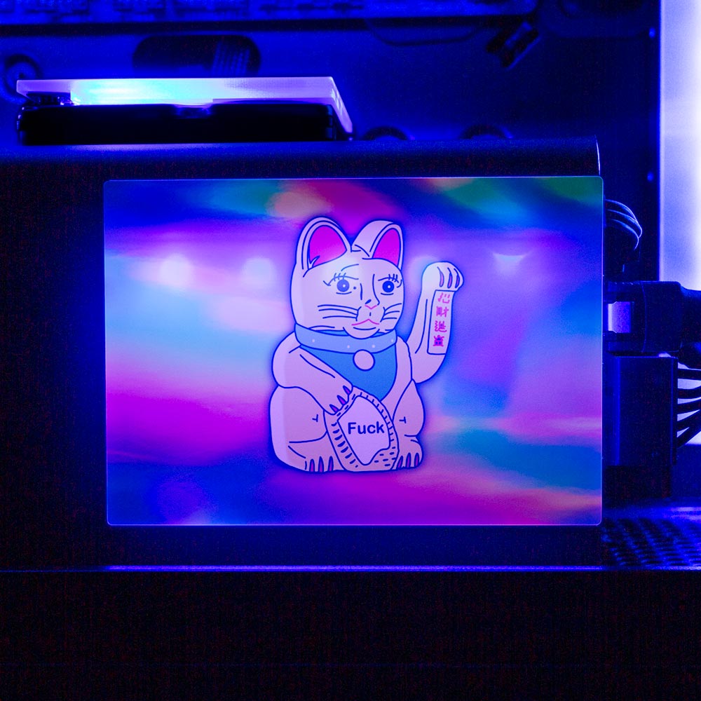 Lucky Cat RGB SSD Cover Horizontal - Javilostcontrol - V1Tech