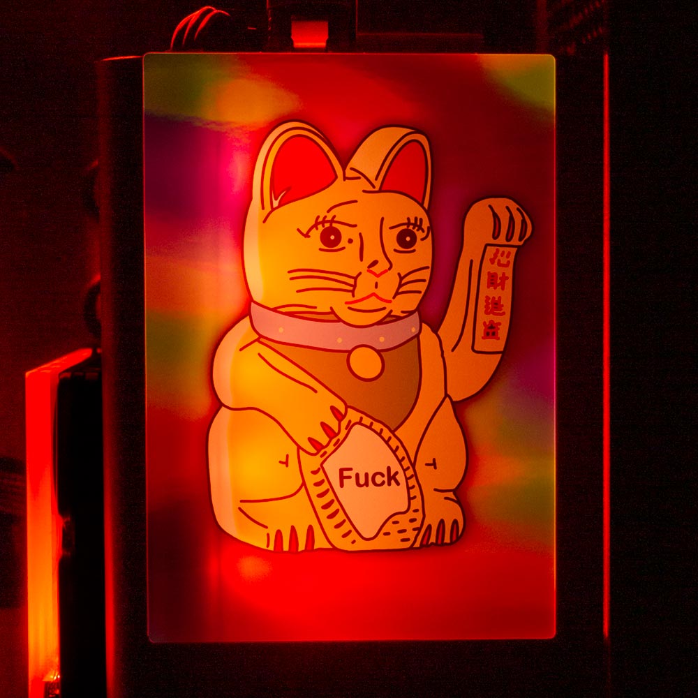 Lucky Cat RGB SSD Cover Vertical - Javilostcontrol - V1Tech