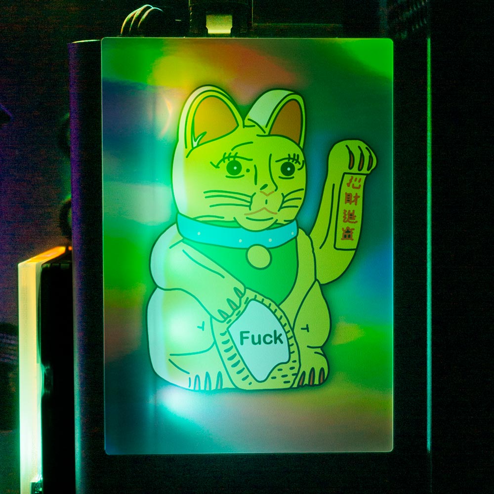 Lucky Cat RGB SSD Cover Vertical - Javilostcontrol - V1Tech