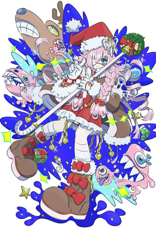 Magic Santa Girl Plexi Glass Wall Art - Bonne_Syu - V1 Tech