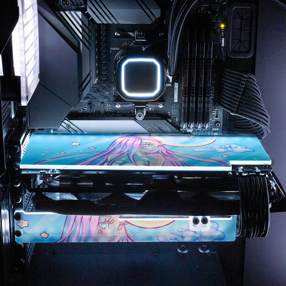 Magical Night RGB GPU Support Bracket - Piumeli - V1Tech