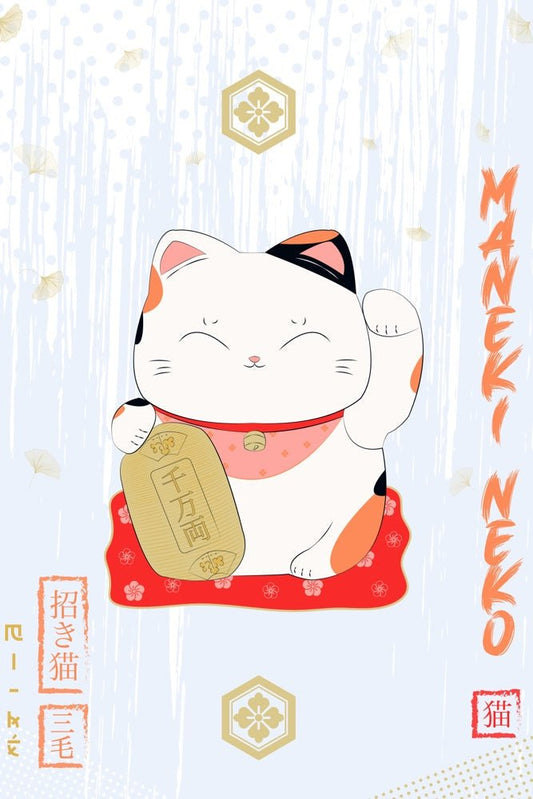 Maneki Neko Plexi Glass Wall Art - Wimido Art - V1Tech