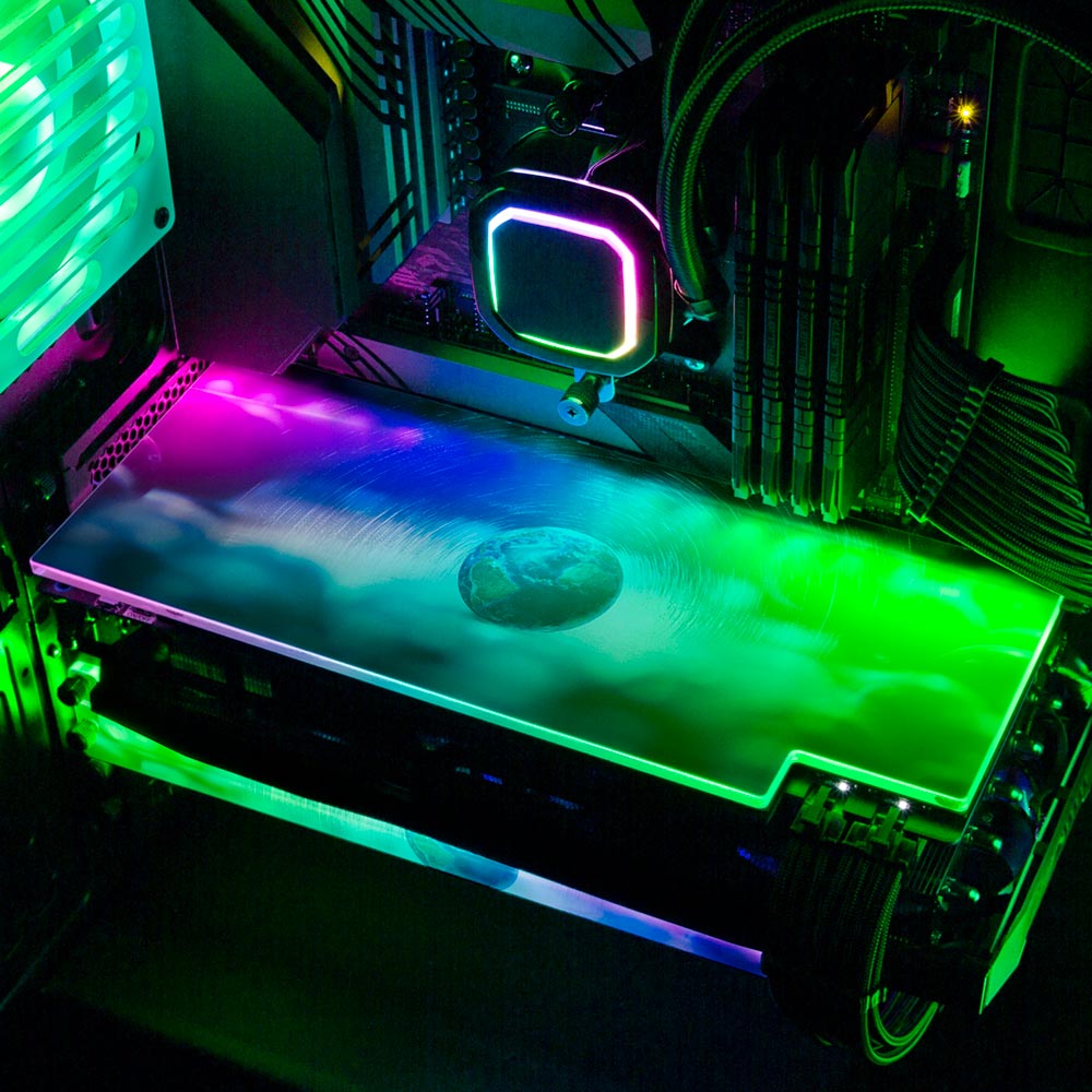 Marble Earth RGB GPU Backplate - Ismaeel Shaikh - V1Tech