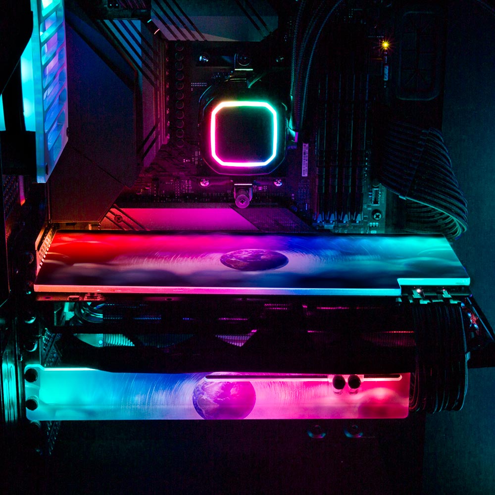 Marble Earth RGB GPU Backplate - Ismaeel Shaikh - V1Tech