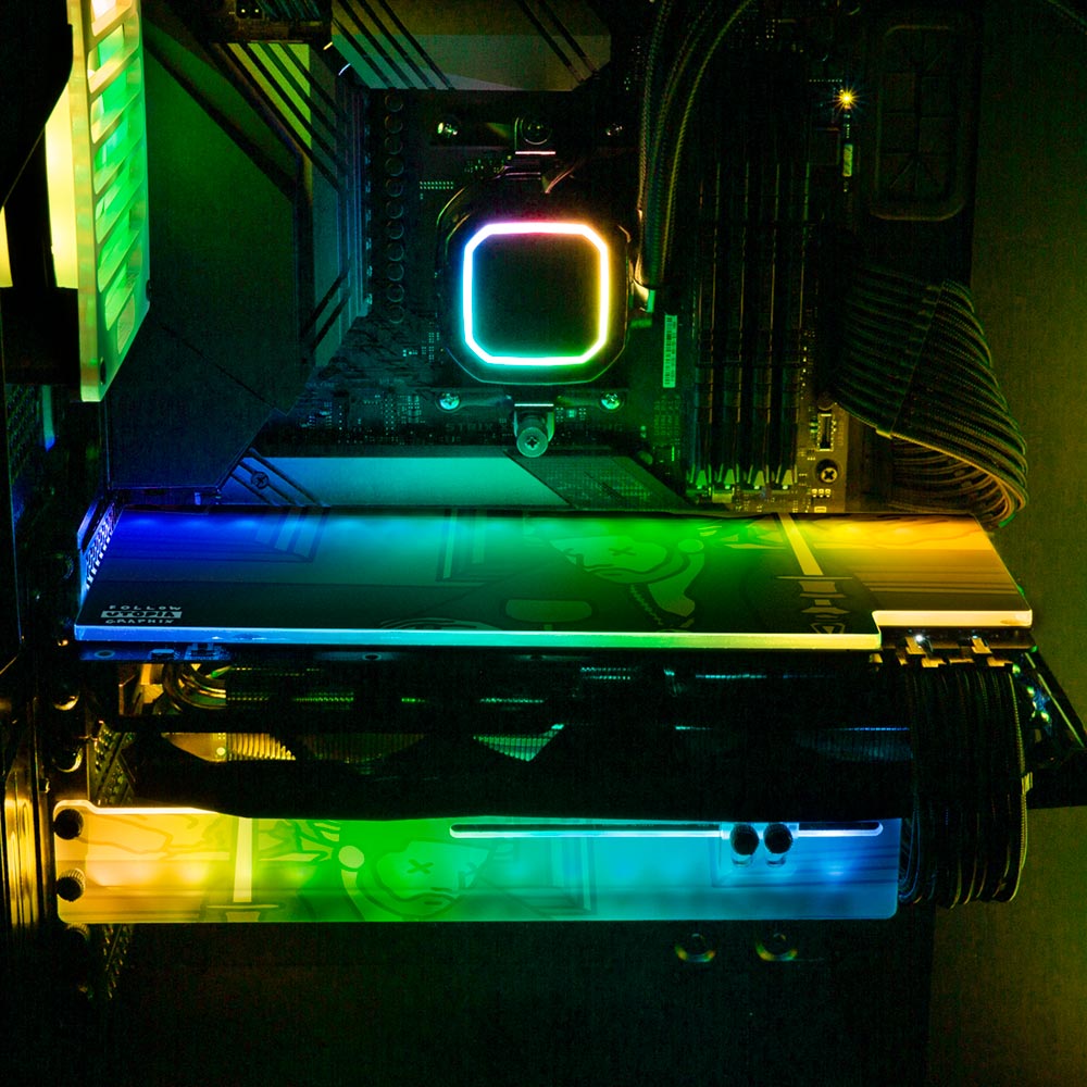 Midnight Blues RGB GPU Backplate - Utopia Graphix - V1Tech