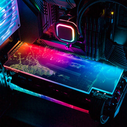 Midnight City RGB GPU Backplate - Geoglyser - V1Tech