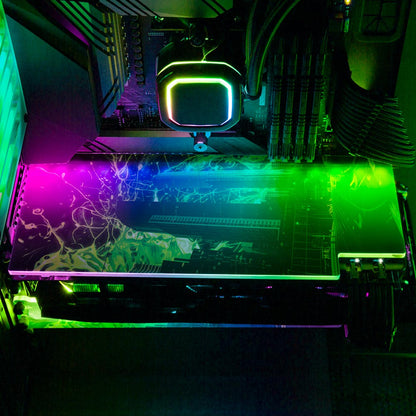 Midnight City RGB GPU Backplate - Geoglyser - V1Tech