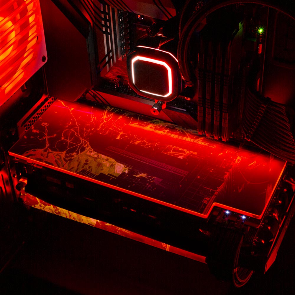 Midnight City RGB GPU Backplate - Geoglyser - V1Tech