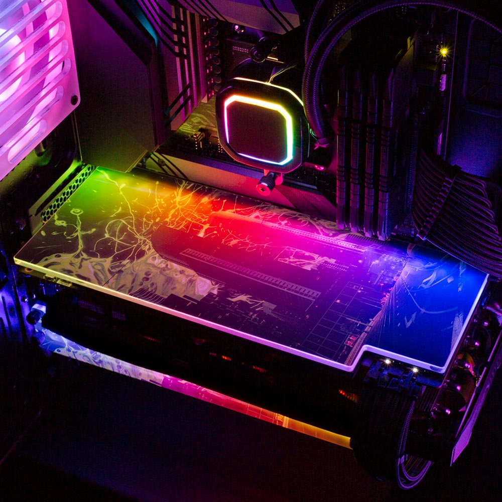 Midnight City RGB GPU Backplate - Geoglyser - V1Tech