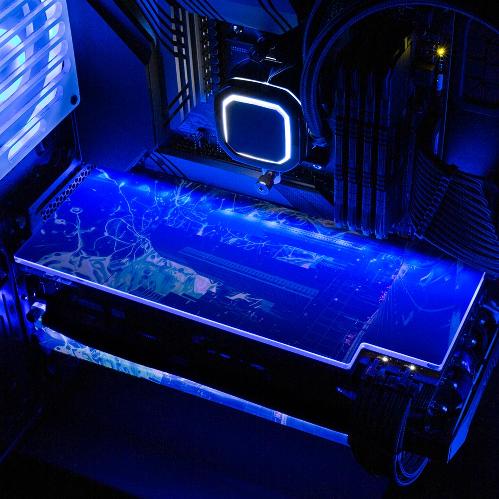 Midnight City RGB GPU Backplate - Geoglyser - V1Tech