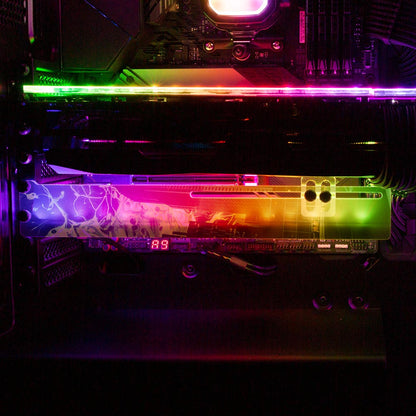 Midnight City RGB GPU Support Bracket - Geoglyser - V1Tech