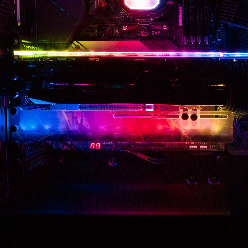 Midnight Jungle RGB GPU Support Bracket - Gabrielle Salonga - V1Tech