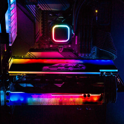 Midnight Tokyo E30 RGB GPU Backplate - In House - V1Tech