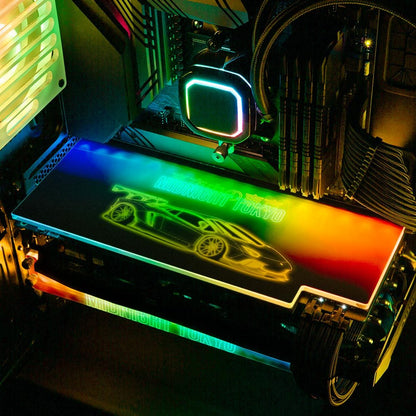 Midnight Tokyo Liberty RGB GPU Backplate - In House - V1Tech