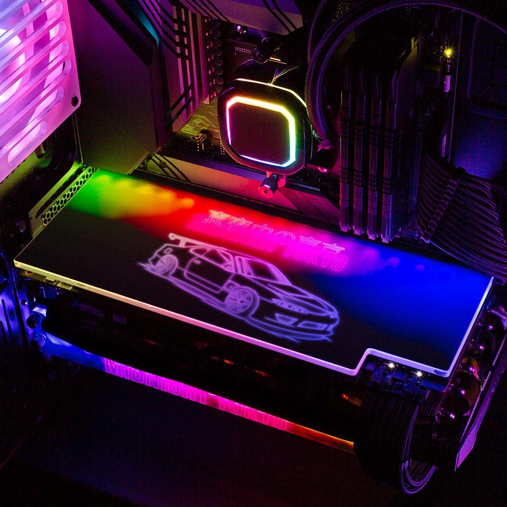 Midnight Tokyo S15 RGB GPU Backplate - In House - V1Tech