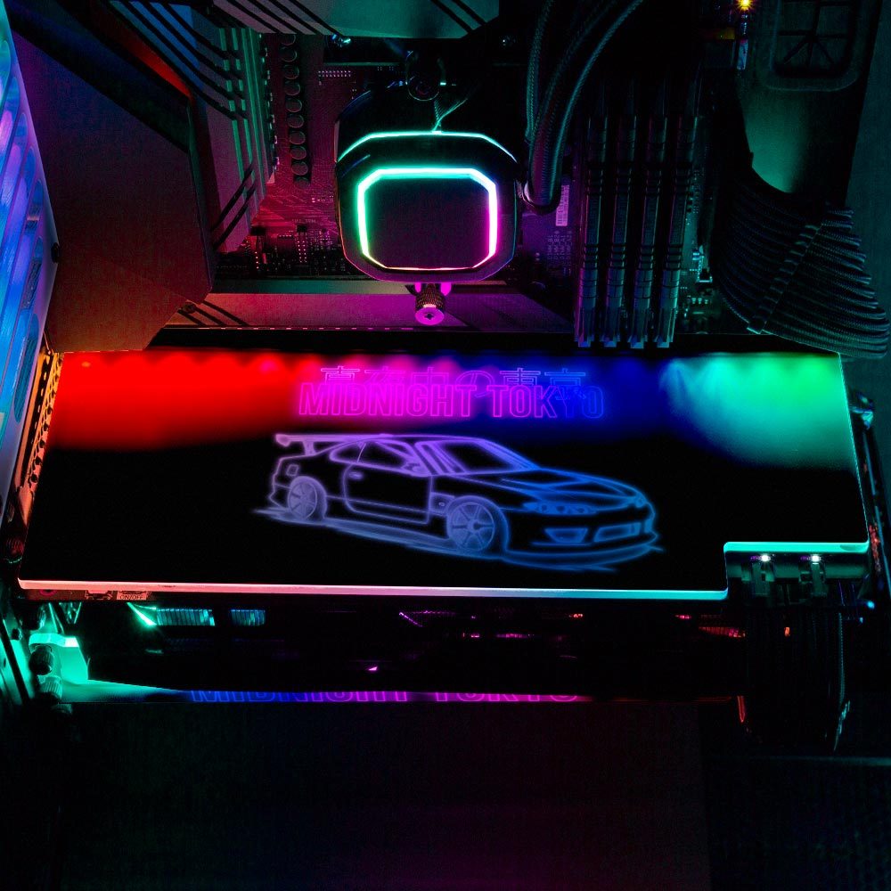 Midnight Tokyo S15 RGB GPU Backplate - In House - V1Tech