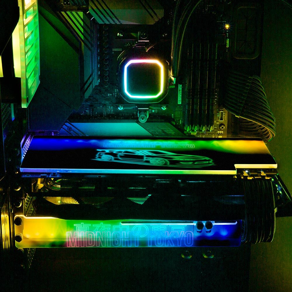 Midnight Tokyo S15 RGB GPU Backplate - In House - V1Tech