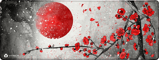 Moon and Sakura Large Mouse Pad - Marine Loup - V1 Tech