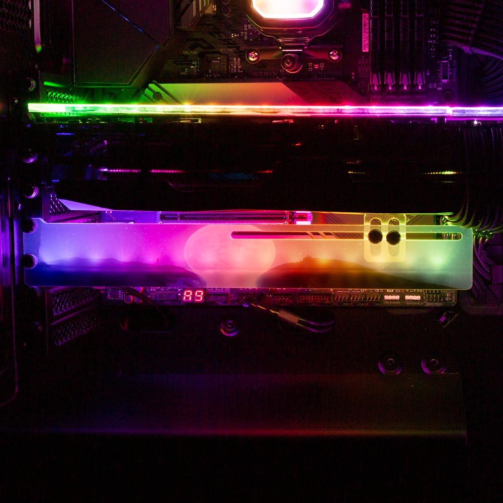 Moon Fall RGB GPU Support Bracket - Ismaeel Shaikh - V1Tech