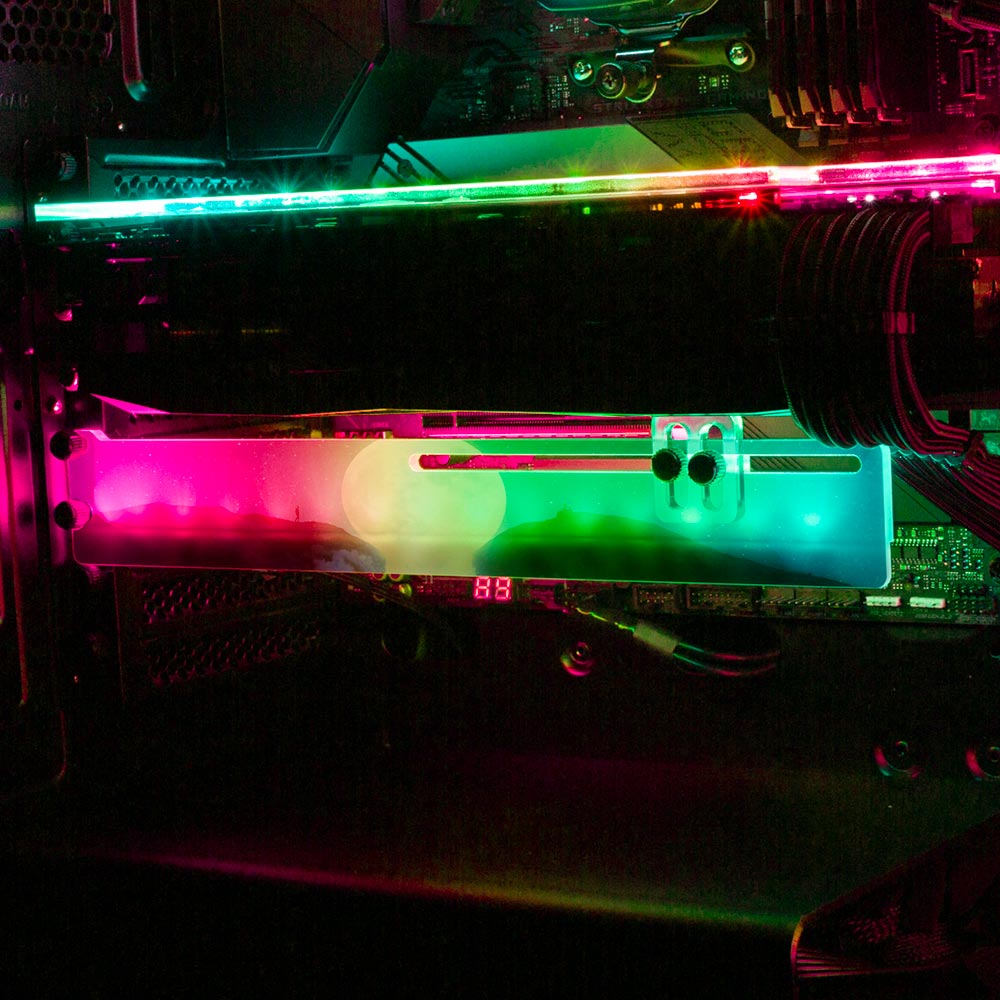 Moon Fall RGB GPU Support Bracket - Ismaeel Shaikh - V1Tech