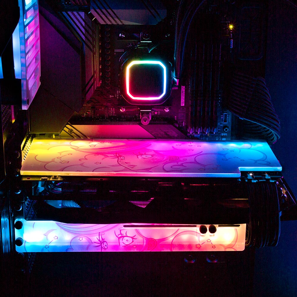 Moon or Sun RGB GPU Backplate - Piumeli - V1Tech