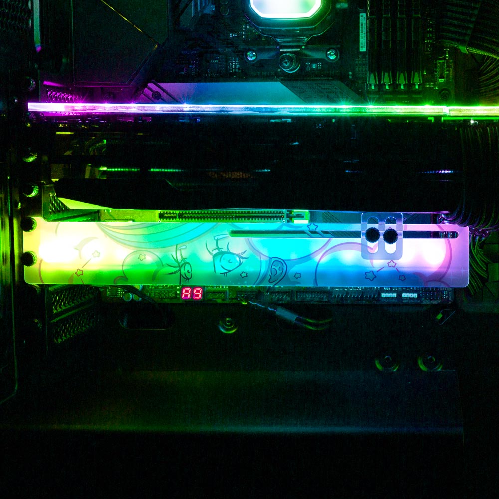 Moon or Sun RGB GPU Support Bracket - Piumeli - V1Tech