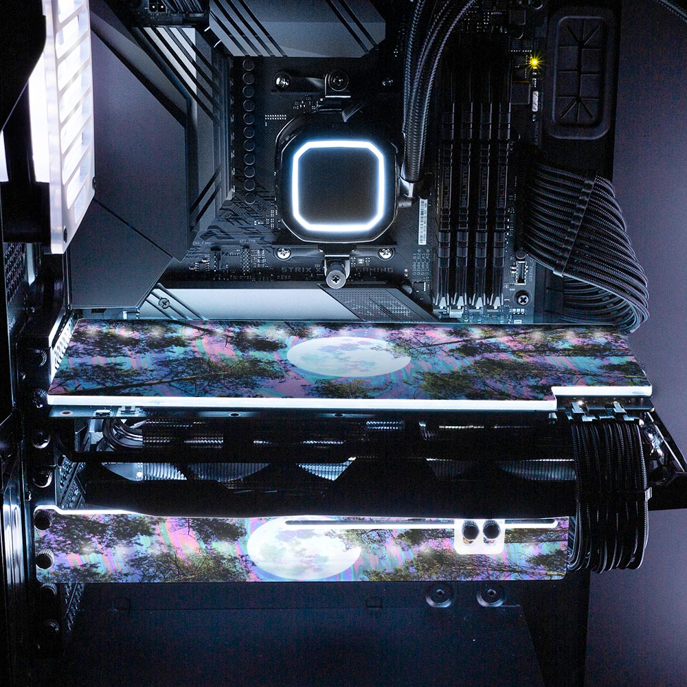 Moon Swirl RGB GPU Backplate - Cajuca Art - V1Tech