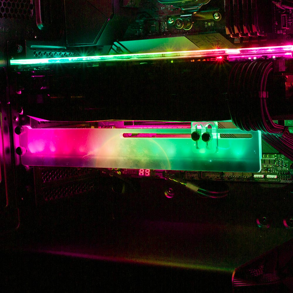 Moon Touch RGB GPU Support Bracket - Ismaeel Shaikh - V1Tech