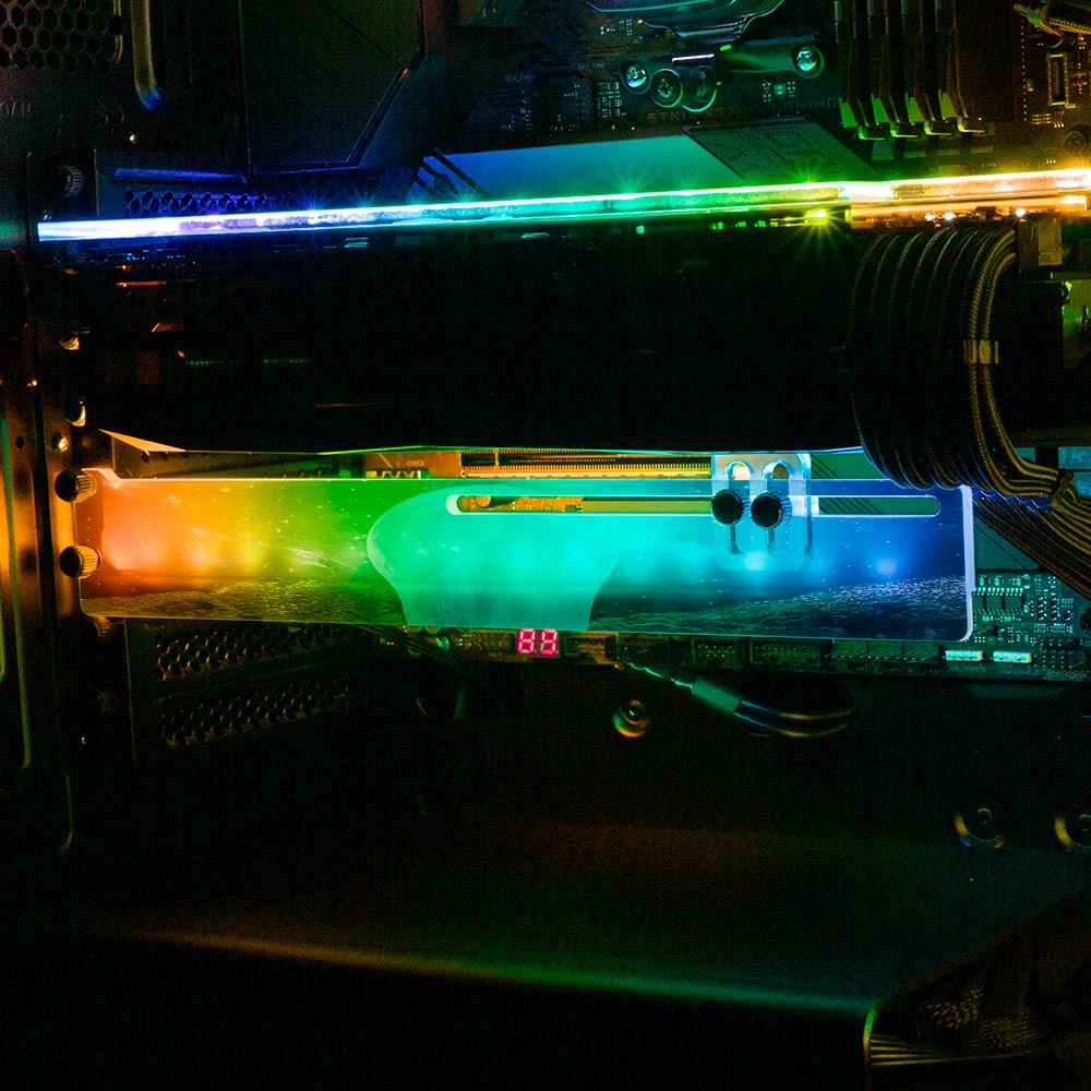 Moonfall RGB GPU Support Bracket - Cajuca Art - V1Tech