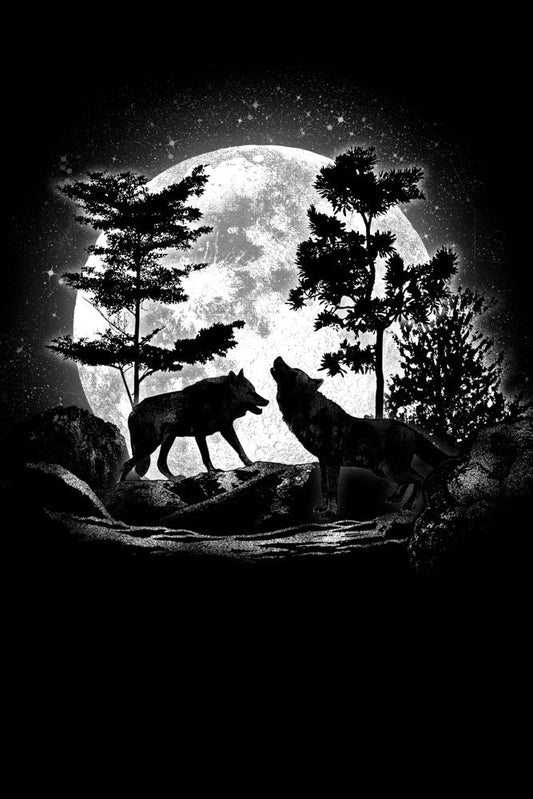 Moonlight Wolves Plexi Glass Wall Art - Fanfreak - V1Tech