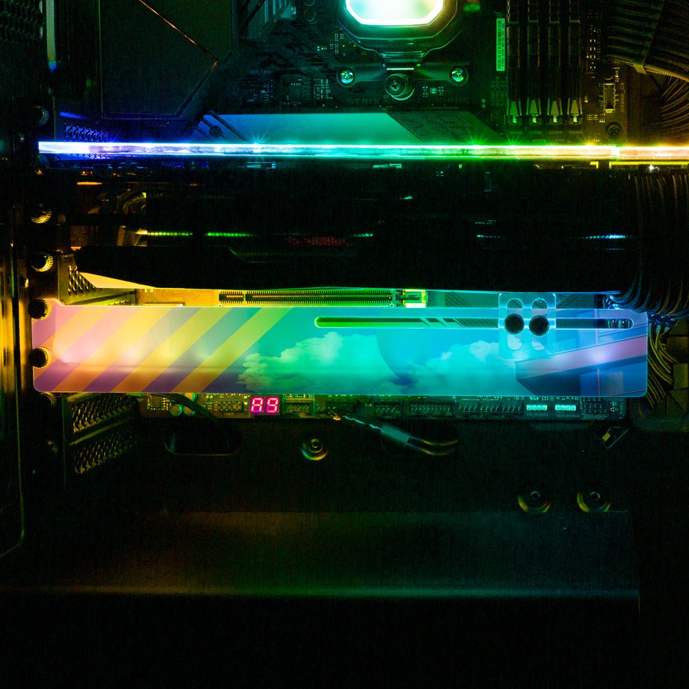 Morning Vista Plain RGB GPU Support Bracket - Gabrielle Salonga - V1Tech