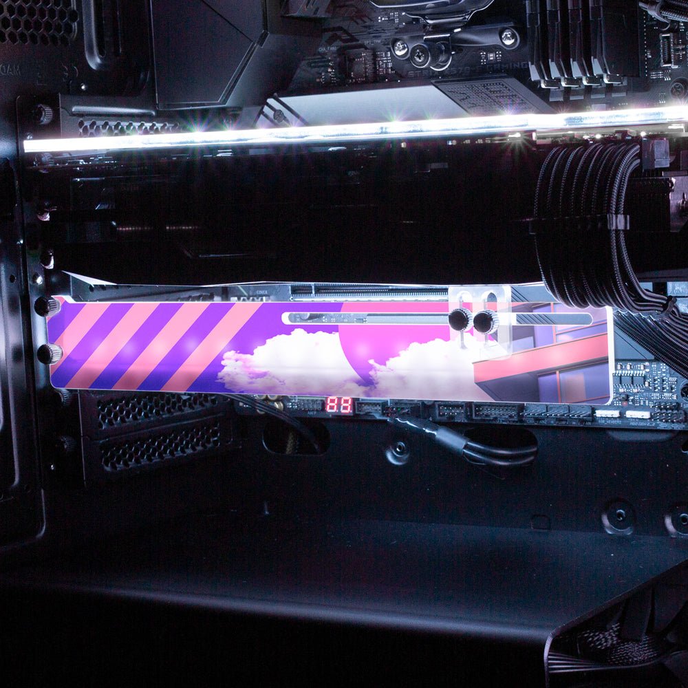 Morning Vista Plain RGB GPU Support Bracket - Gabrielle Salonga - V1Tech