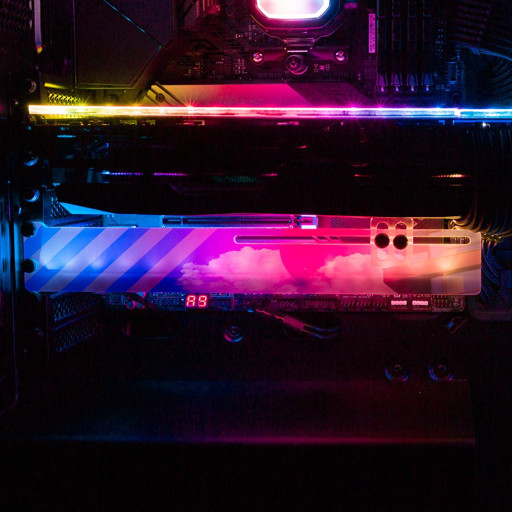 Morning Vista Plain RGB GPU Support Bracket - Gabrielle Salonga - V1Tech