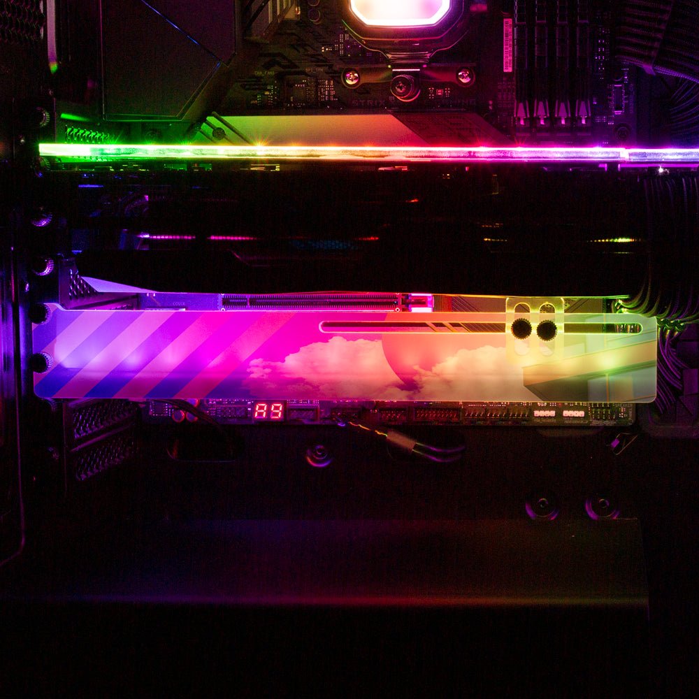 Morning Vista Plain RGB GPU Support Bracket - Gabrielle Salonga - V1Tech