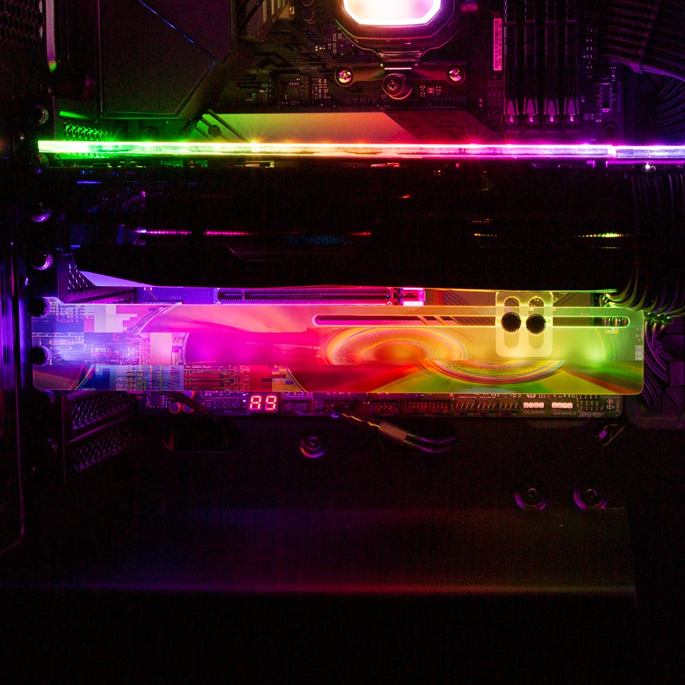 Motherboard RGB GPU Support Bracket - Tankuss - V1Tech