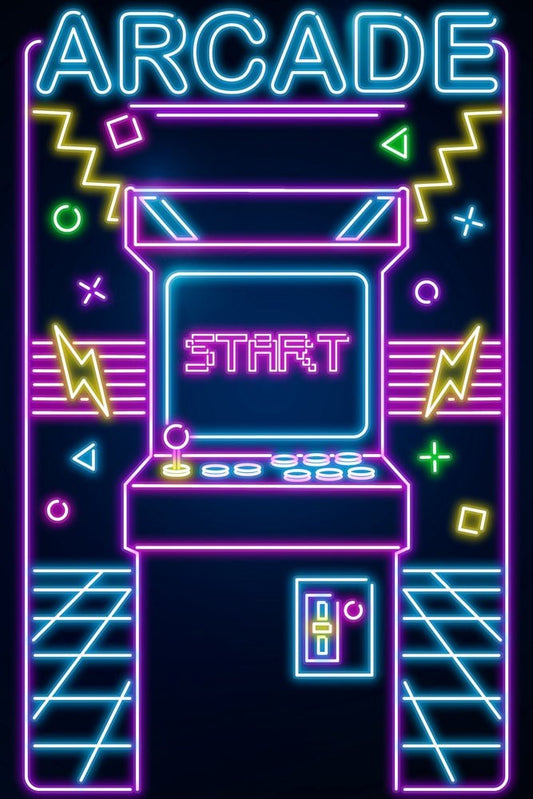 Neon Arcade Plexi Glass Wall Art - Donnie Art - V1Tech