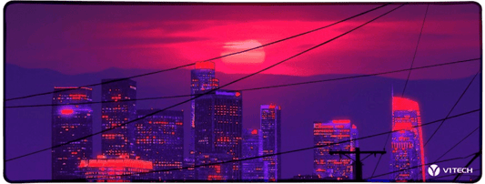 Neon Citysun Large Mouse Pad - Yagedan - V1Tech