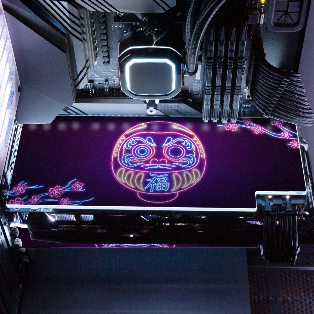 Neon Daruma RGB GPU Backplate - Donnie Art - V1Tech