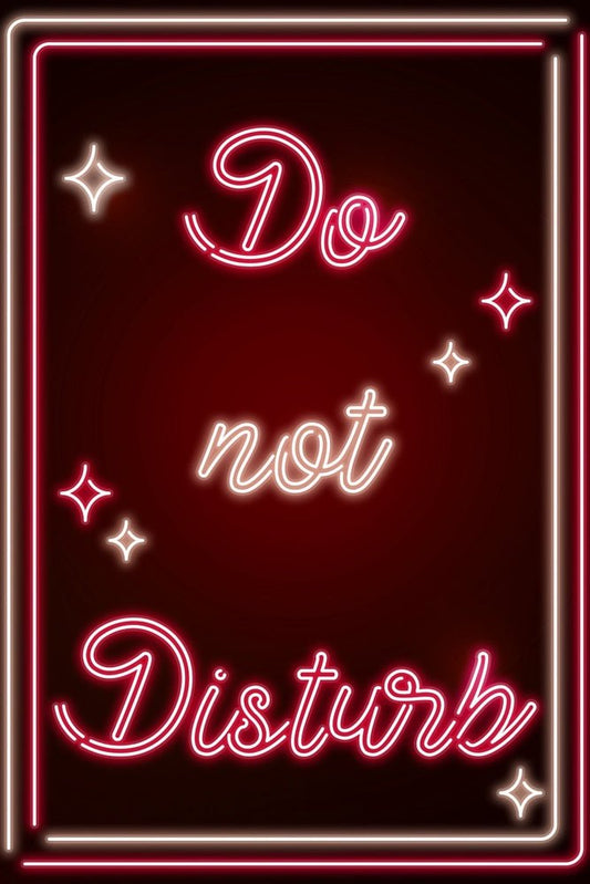 Neon Do Not Disturb Plexi Glass Wall Art - Donnie Art - V1Tech