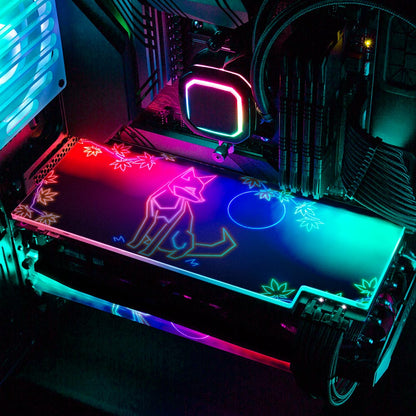 Neon Fox RGB GPU Backplate - Donnie Art - V1Tech