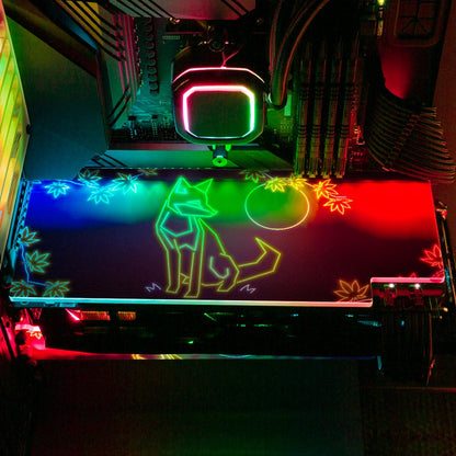 Neon Fox RGB GPU Backplate - Donnie Art - V1Tech