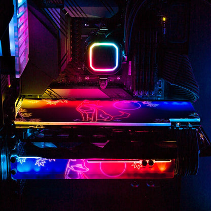 Neon Fox RGB GPU Support Bracket - Donnie Art - V1Tech