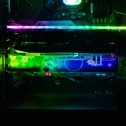 Neon Fox RGB GPU Support Bracket - Donnie Art - V1Tech