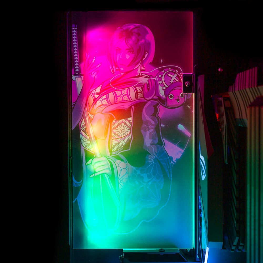 Neon Geisha Lian Li O11 and Dynamic and XL Rear Panel Plate Cover with ARGB LED Lighting - HeyMoonly - V1Tech