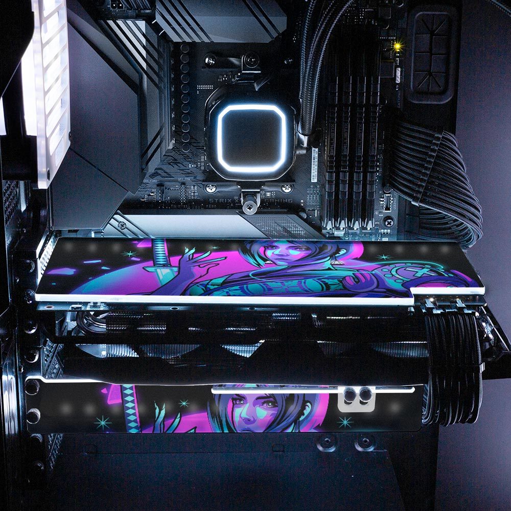 Neon Geisha RGB GPU Backplate - HeyMoonly - V1Tech