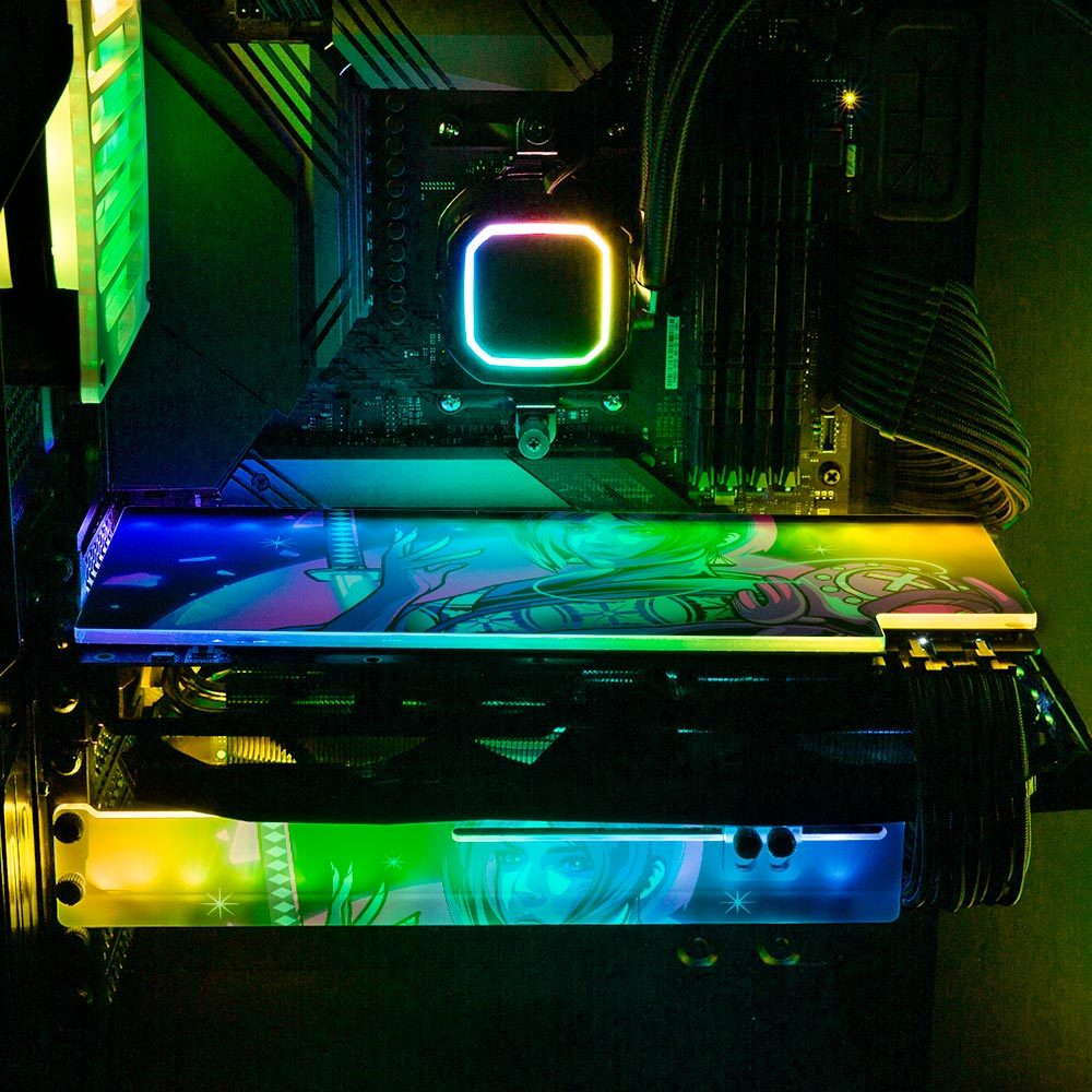 Neon Geisha RGB GPU Backplate - HeyMoonly - V1Tech