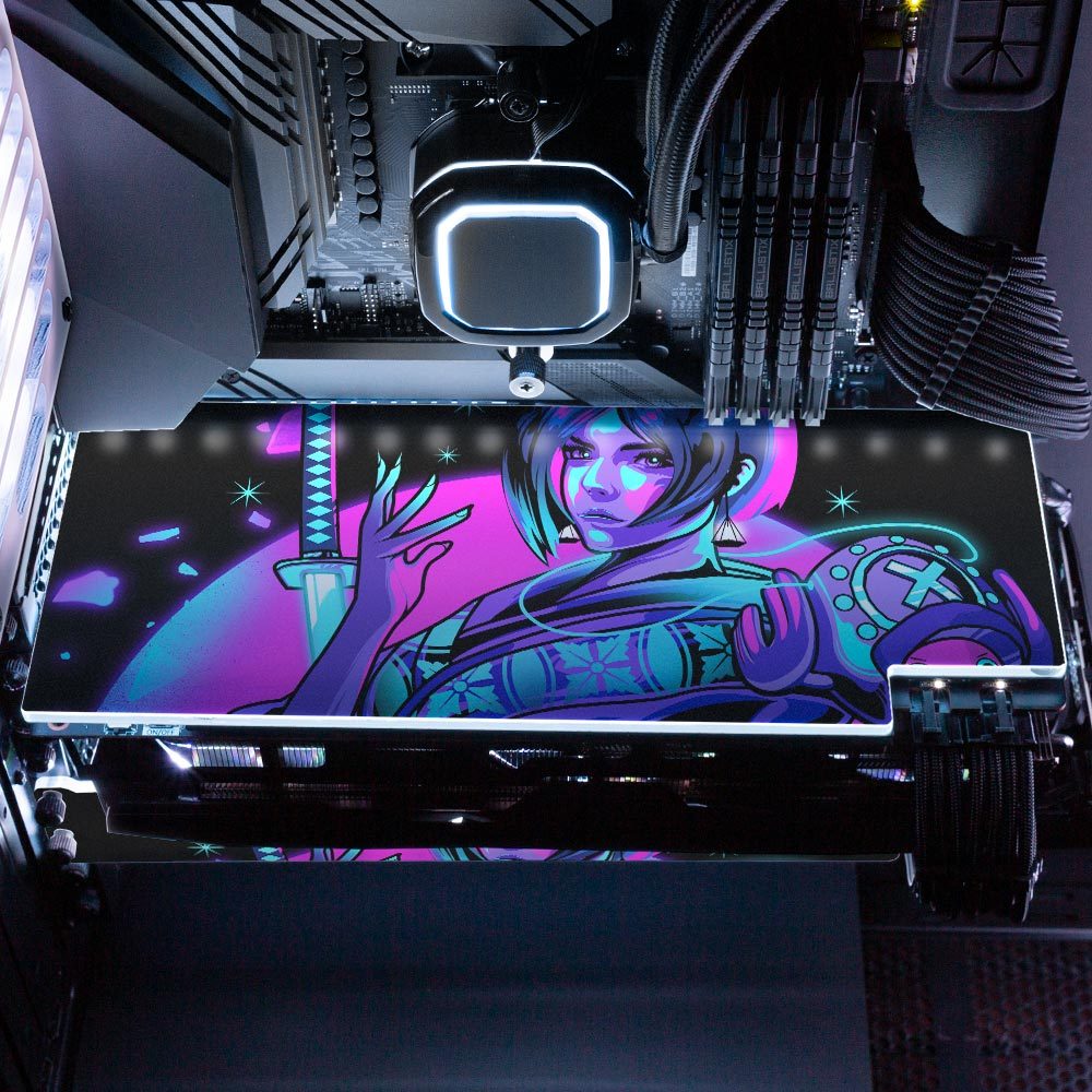 Neon Geisha RGB GPU Backplate - HeyMoonly - V1Tech